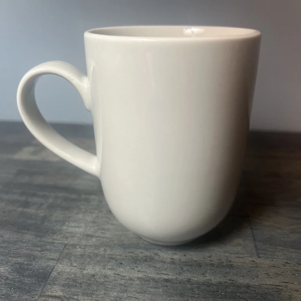 Crate & Barrel‎ GRAEDEN Light Gray & White Replacement Mug Cup Coffee Tea